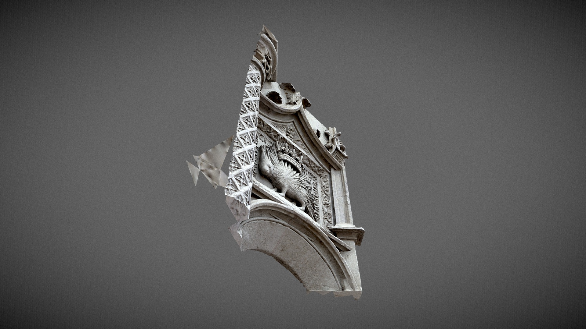 Porcupine emblem Blois Castle 3D Model