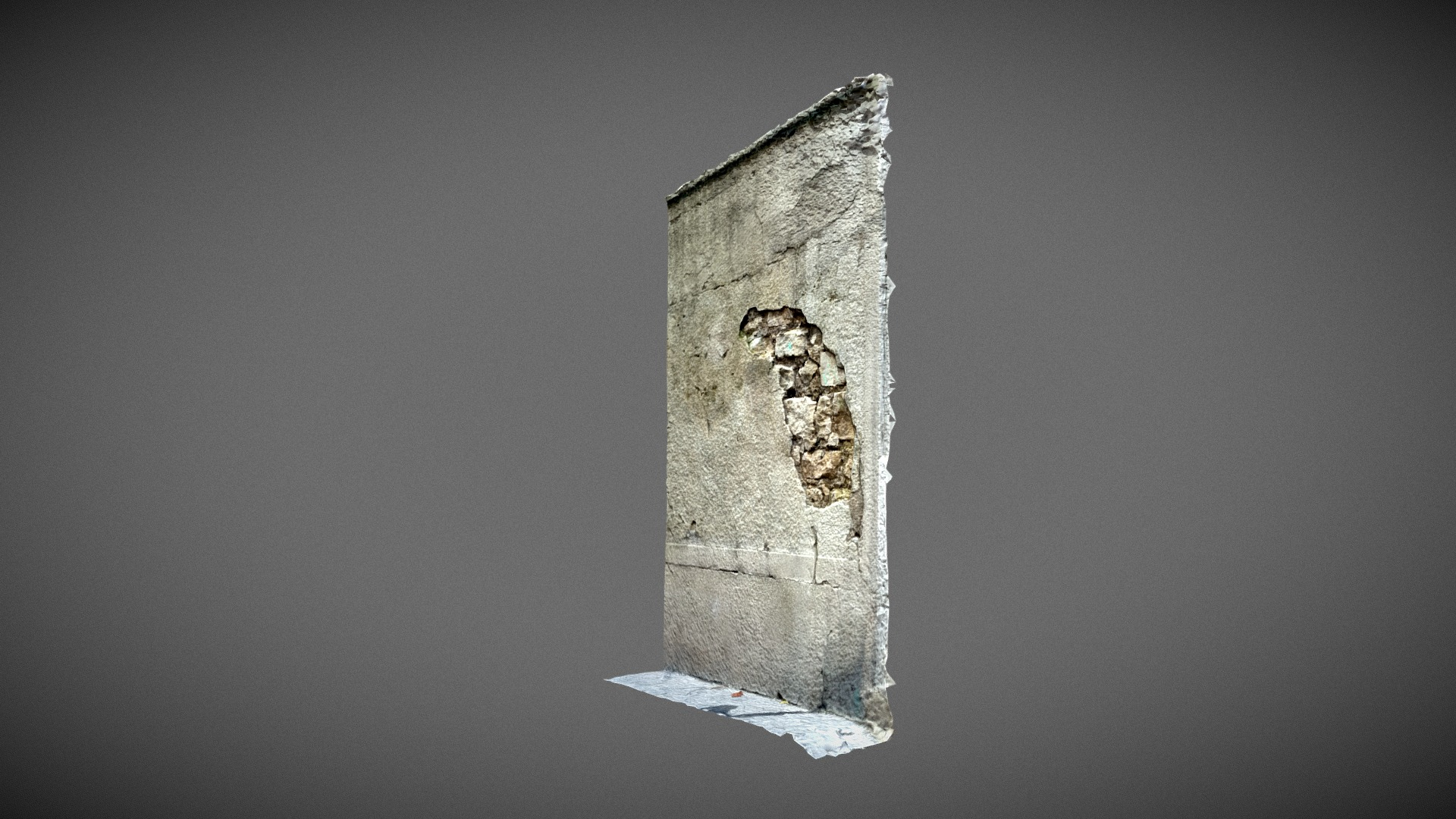 Quick scan Cracked Wall  Paris  3D Model