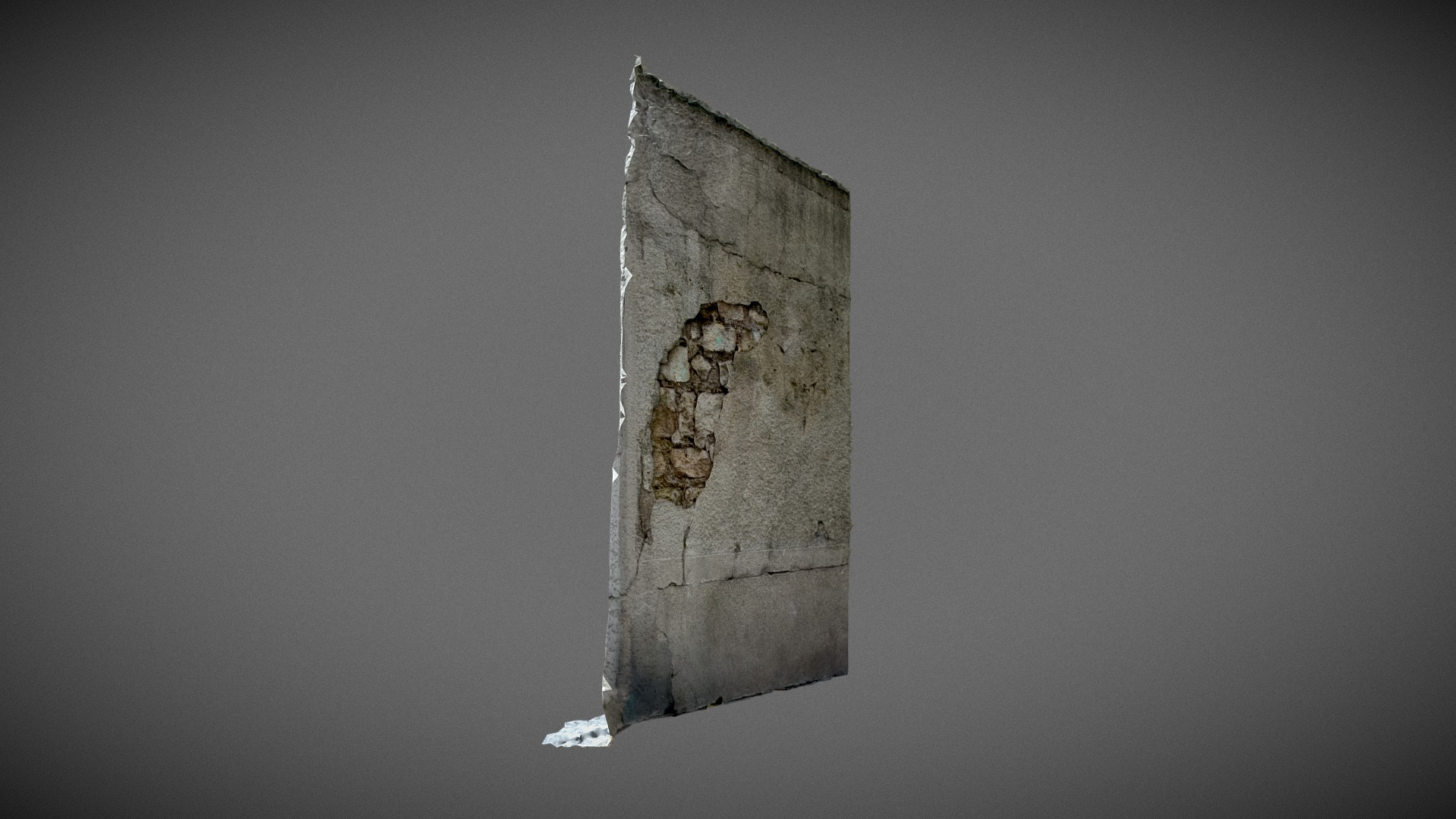 Quick scan Cracked Wall Paris 3D Model