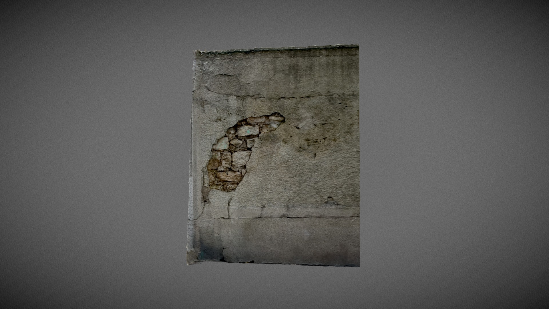 Quick scan Cracked Wall Paris 3D Model