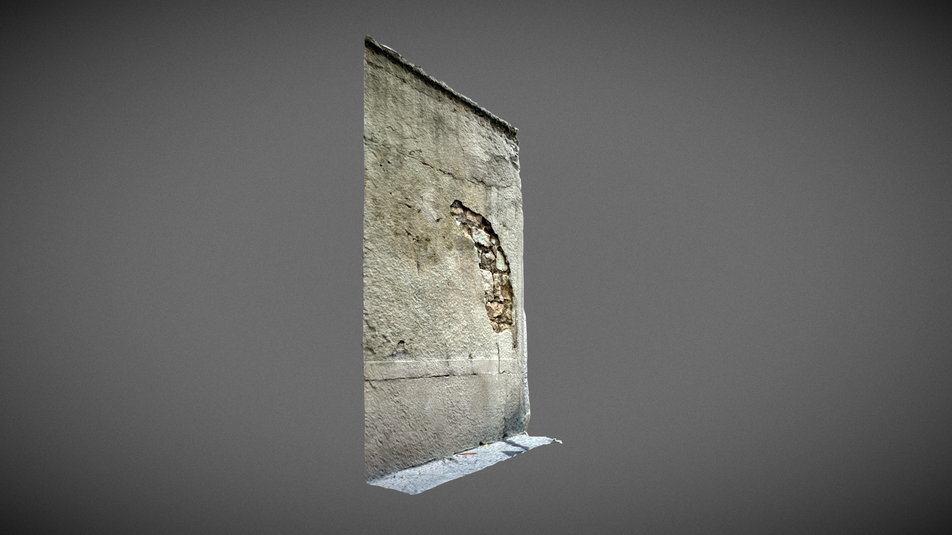 Quick scan Cracked Wall  Paris  3D Model