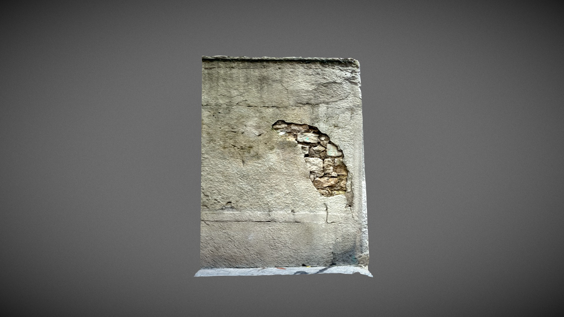 Quick scan Cracked Wall Paris 3D Model