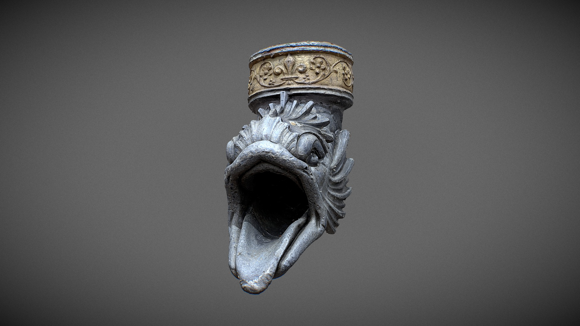Quick scan Dauphin gouttière Chateau de Blois 3D Model