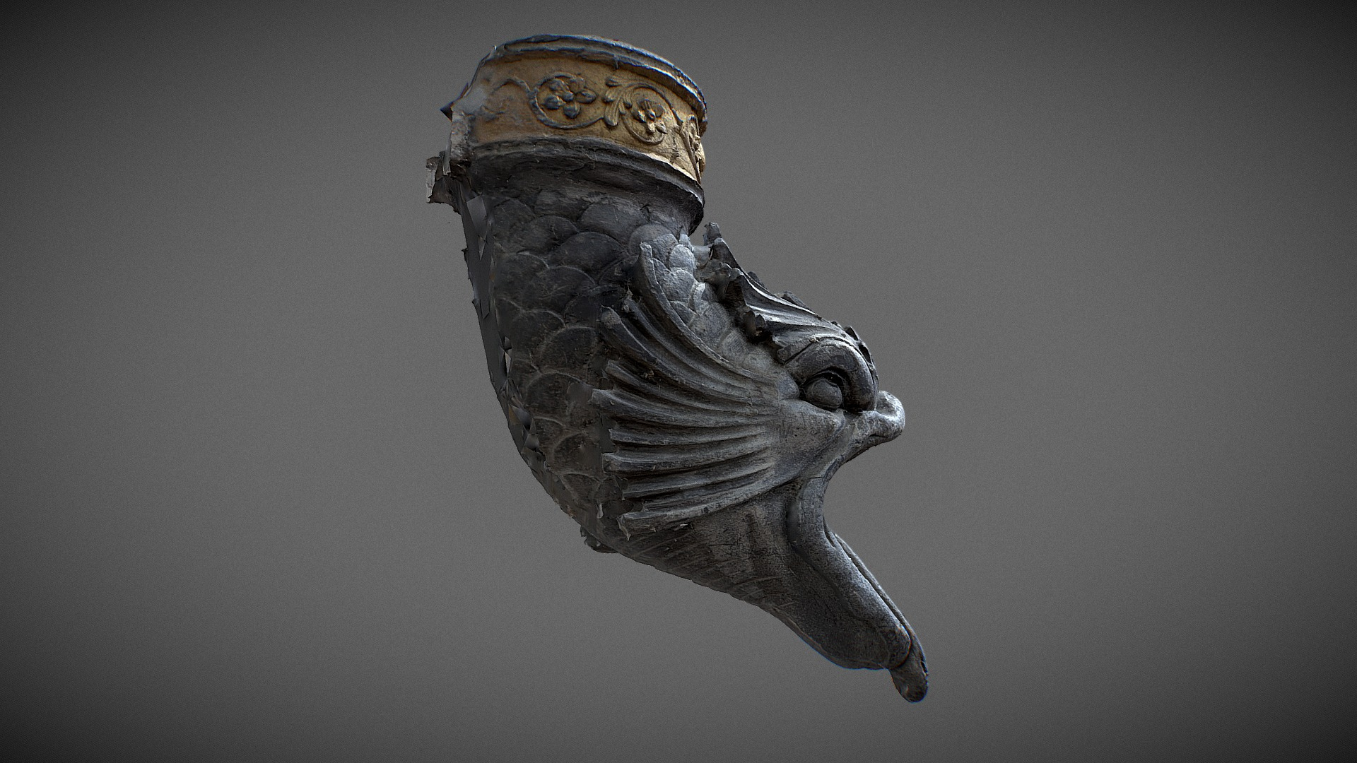 Quick scan Dauphin goutti&egravere Chateau de Blois 3D Model