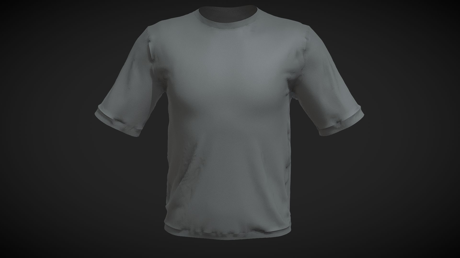 Round Neck Shirt  UNREAL 5 - METAHUMANS  3D Model