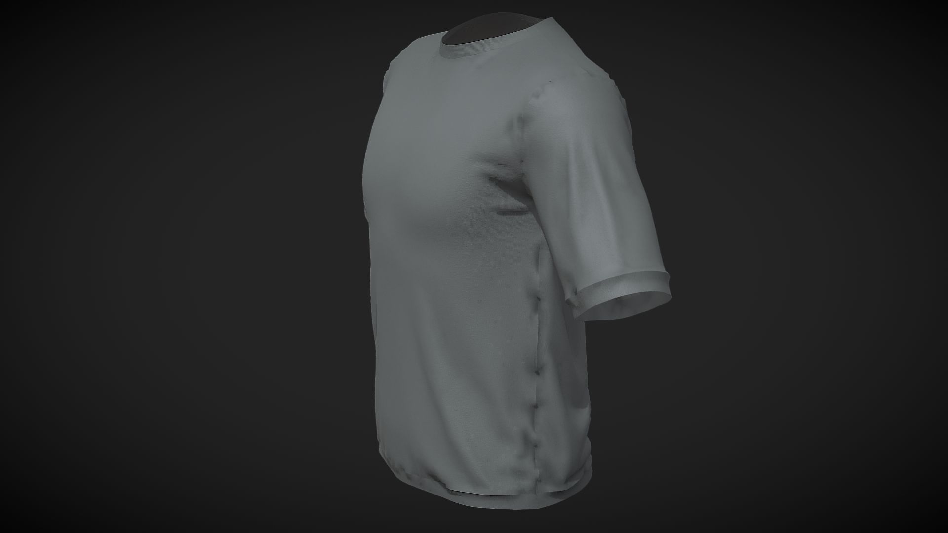 Round Neck Shirt UNREAL 5 - METAHUMANS 3D Model