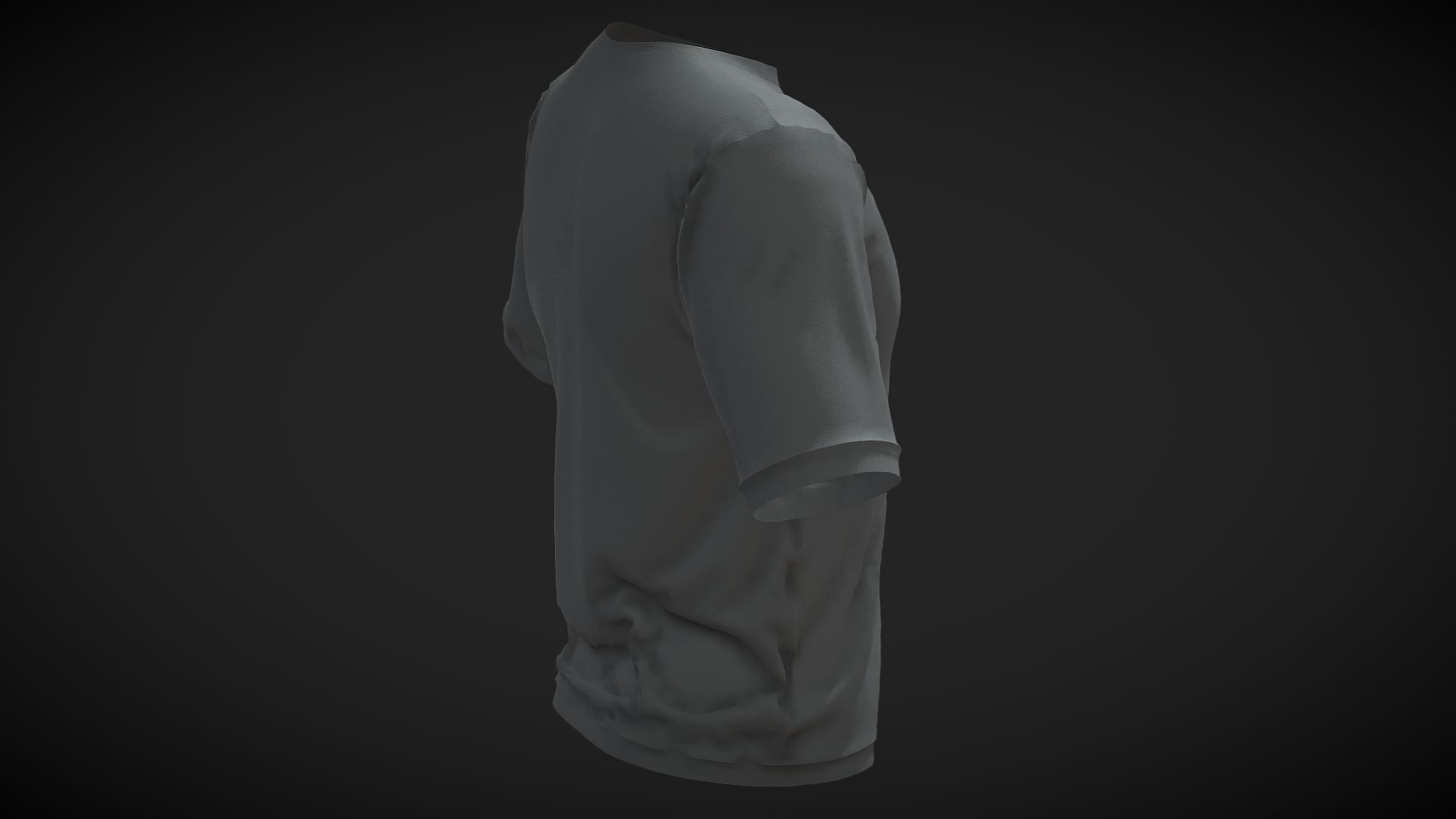 Round Neck Shirt  UNREAL 5 - METAHUMANS  3D Model