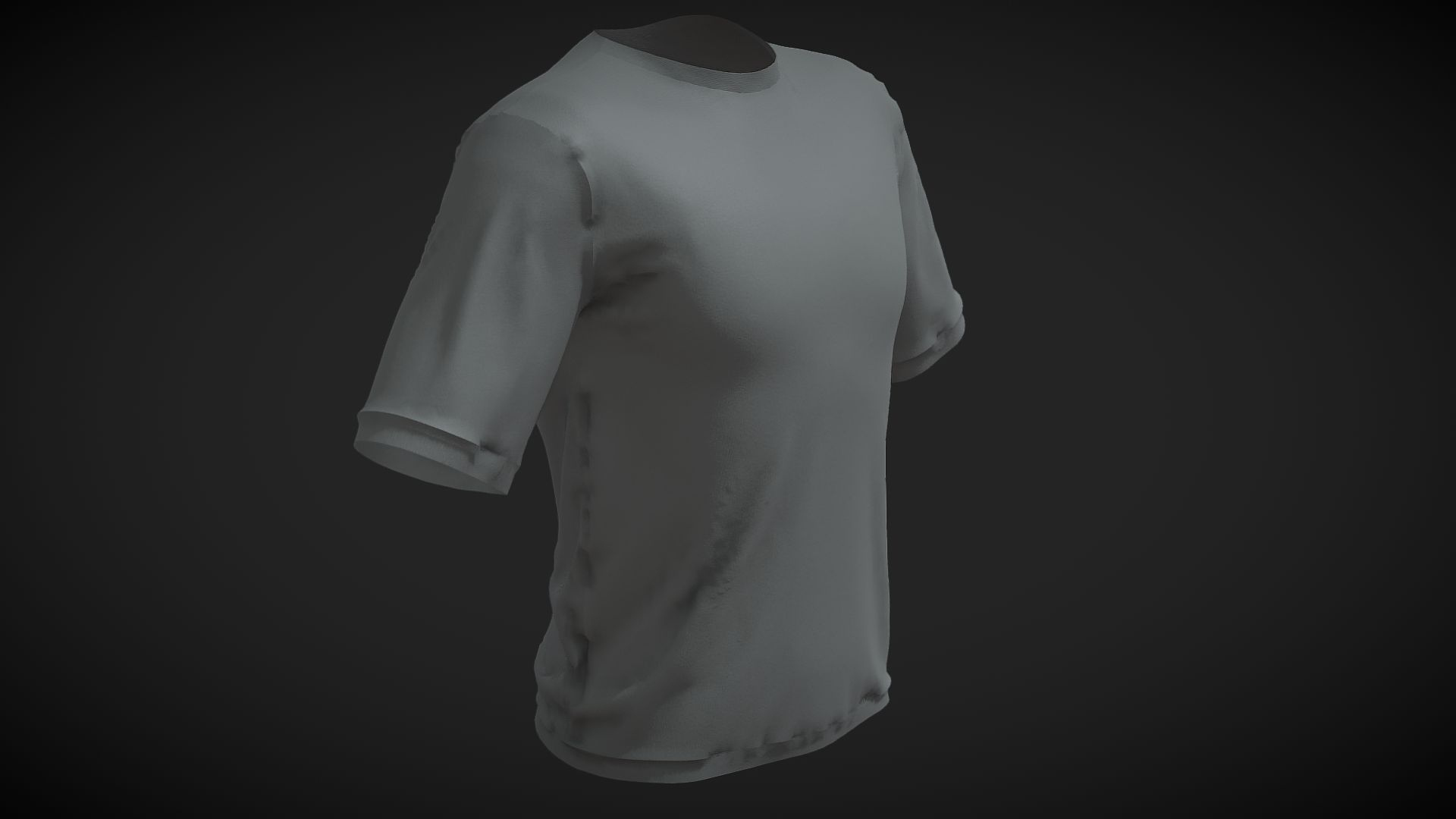 Round Neck Shirt UNREAL 5 - METAHUMANS 3D Model