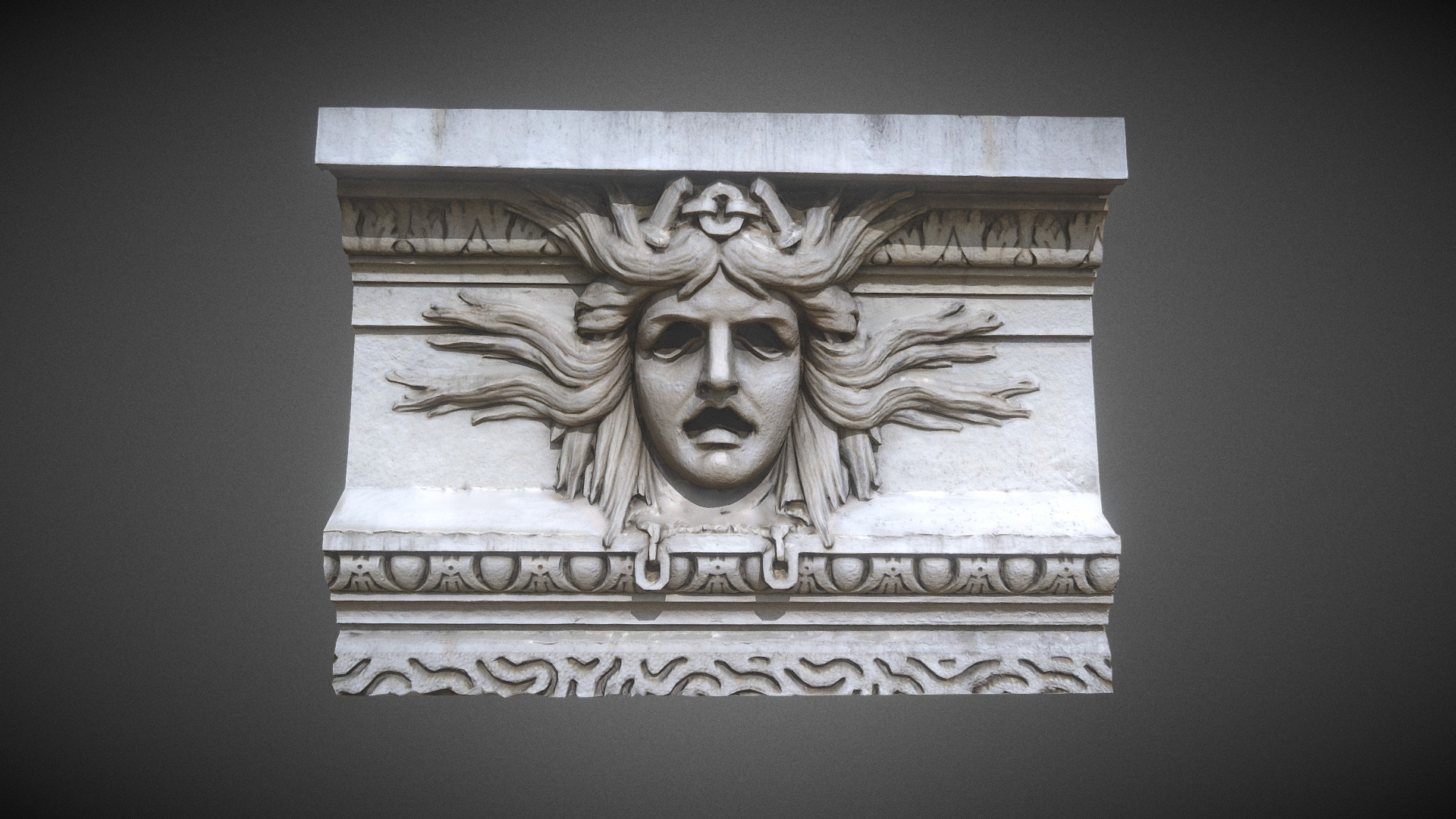 Sad Mask Angers Theater 1871 3D Model