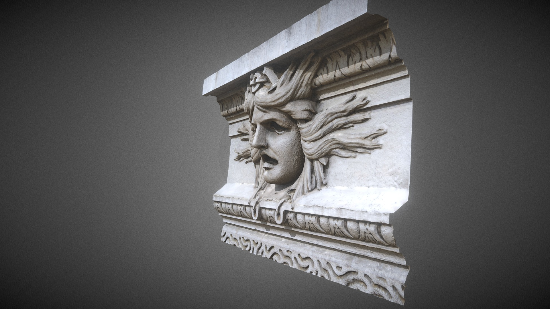 Sad Mask Angers Theater 1871 3D Model