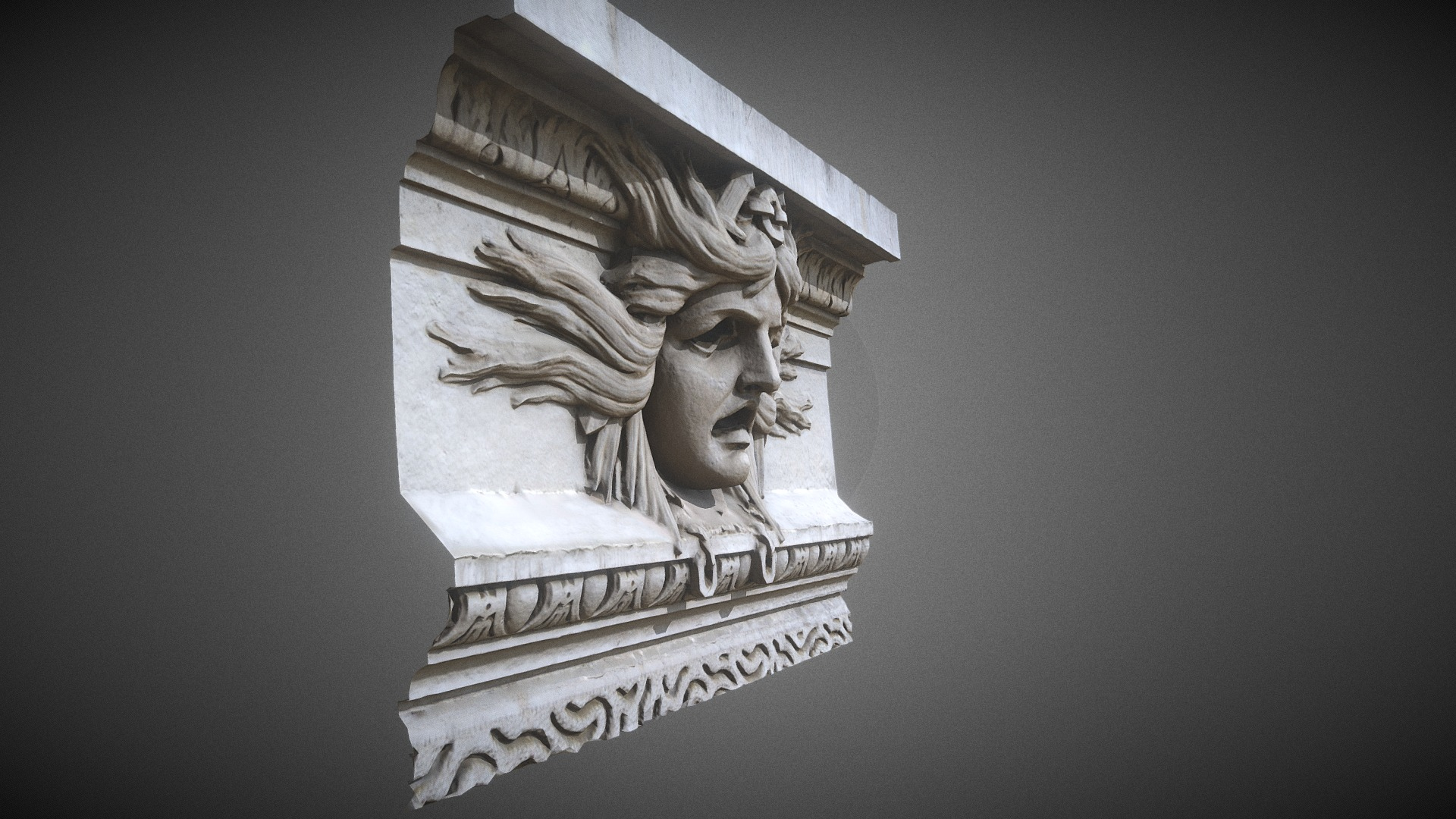 Sad Mask Angers Theater 1871 3D Model