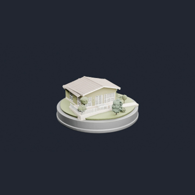 Single Story House on Circular Base - AI Generated