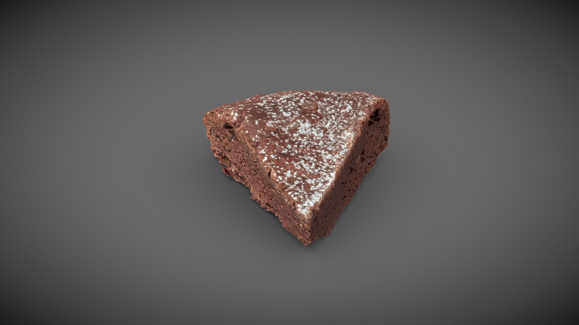 Slice of chocolate cake 3D Model