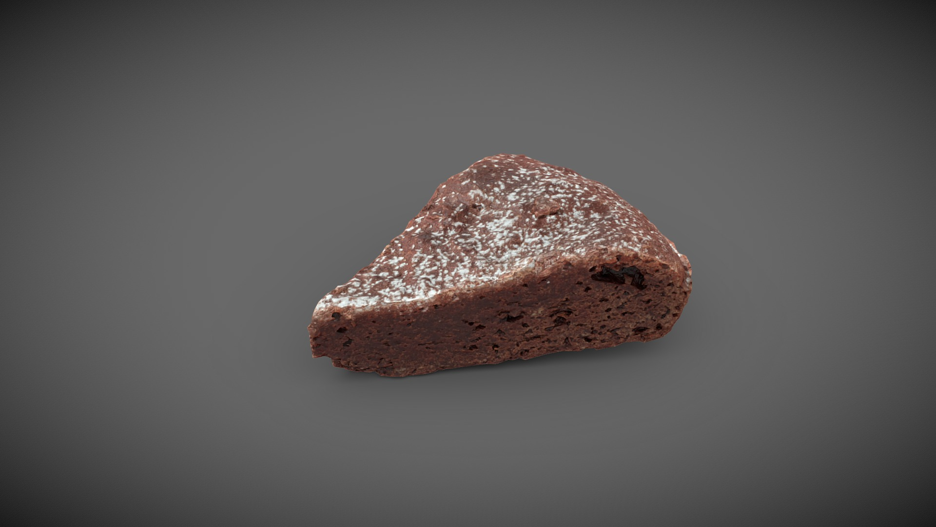Slice of chocolate cake 3D Model