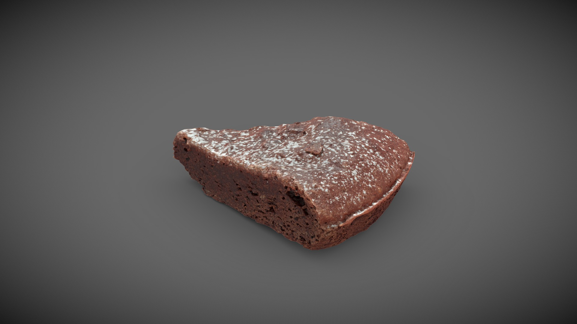 Slice of chocolate cake 3D Model