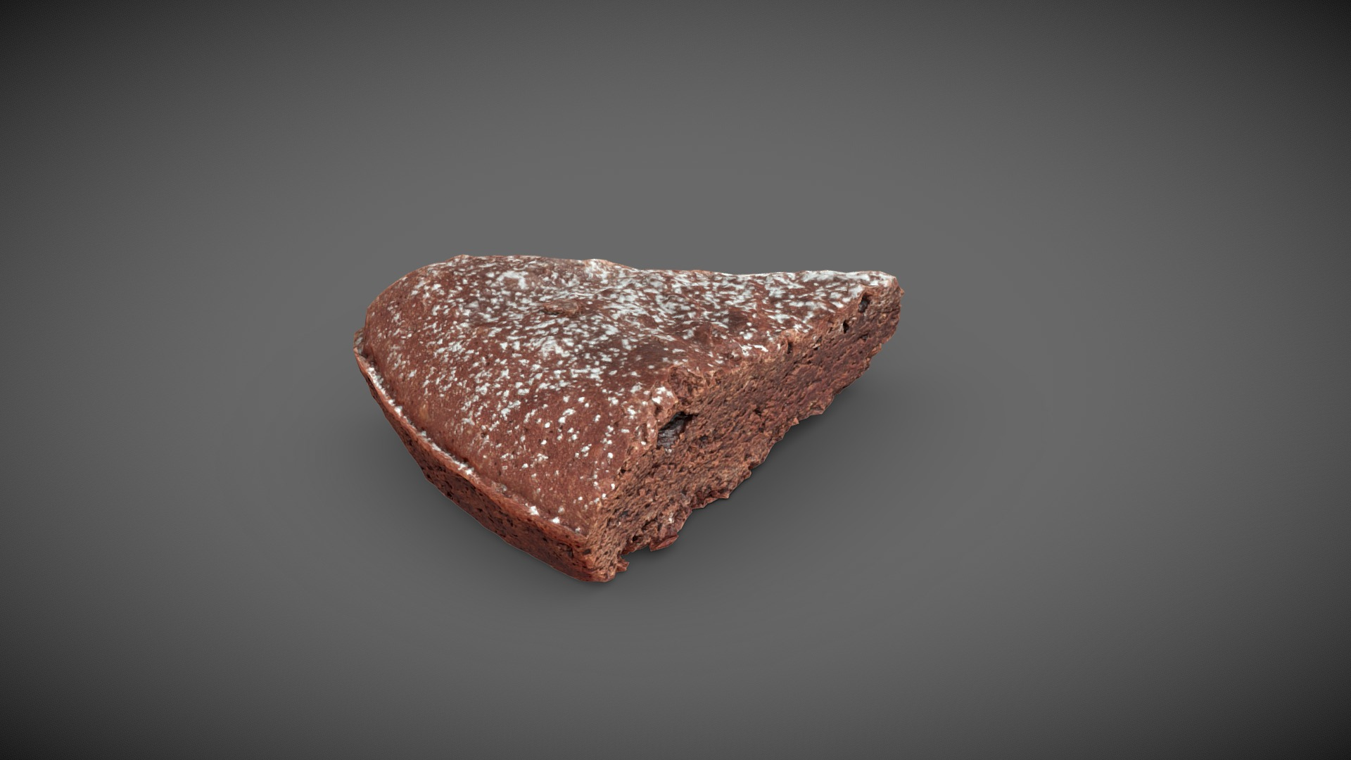 Slice of chocolate cake 3D Model