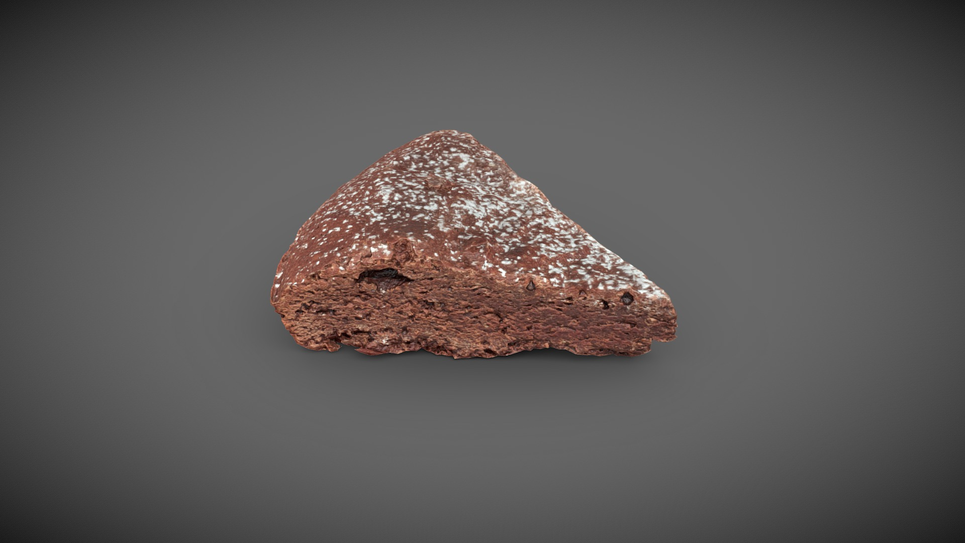 Slice of chocolate cake 3D Model