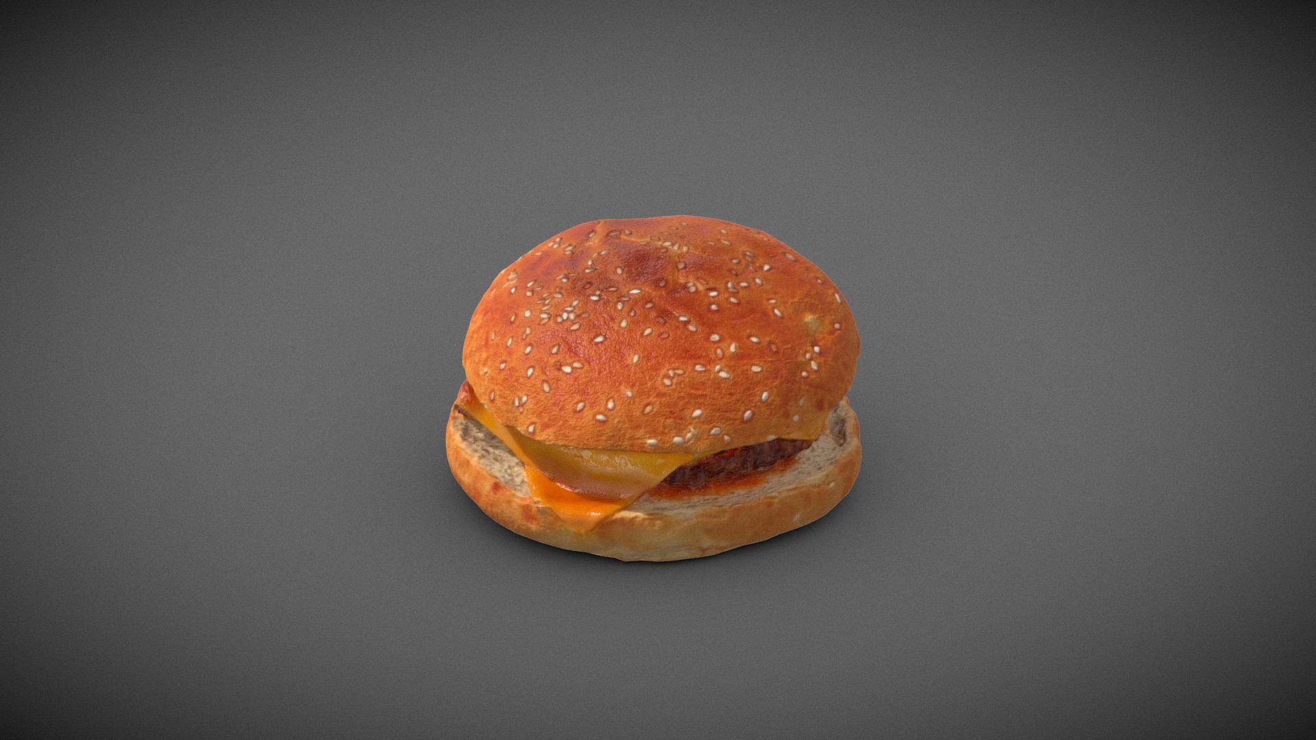 Smashed Beacon and Cheese Burger 3D Model