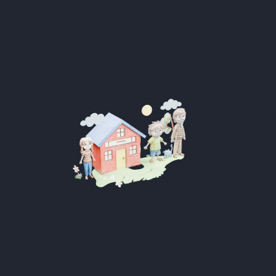 Stylized House and Characters Diorama - AI Generated