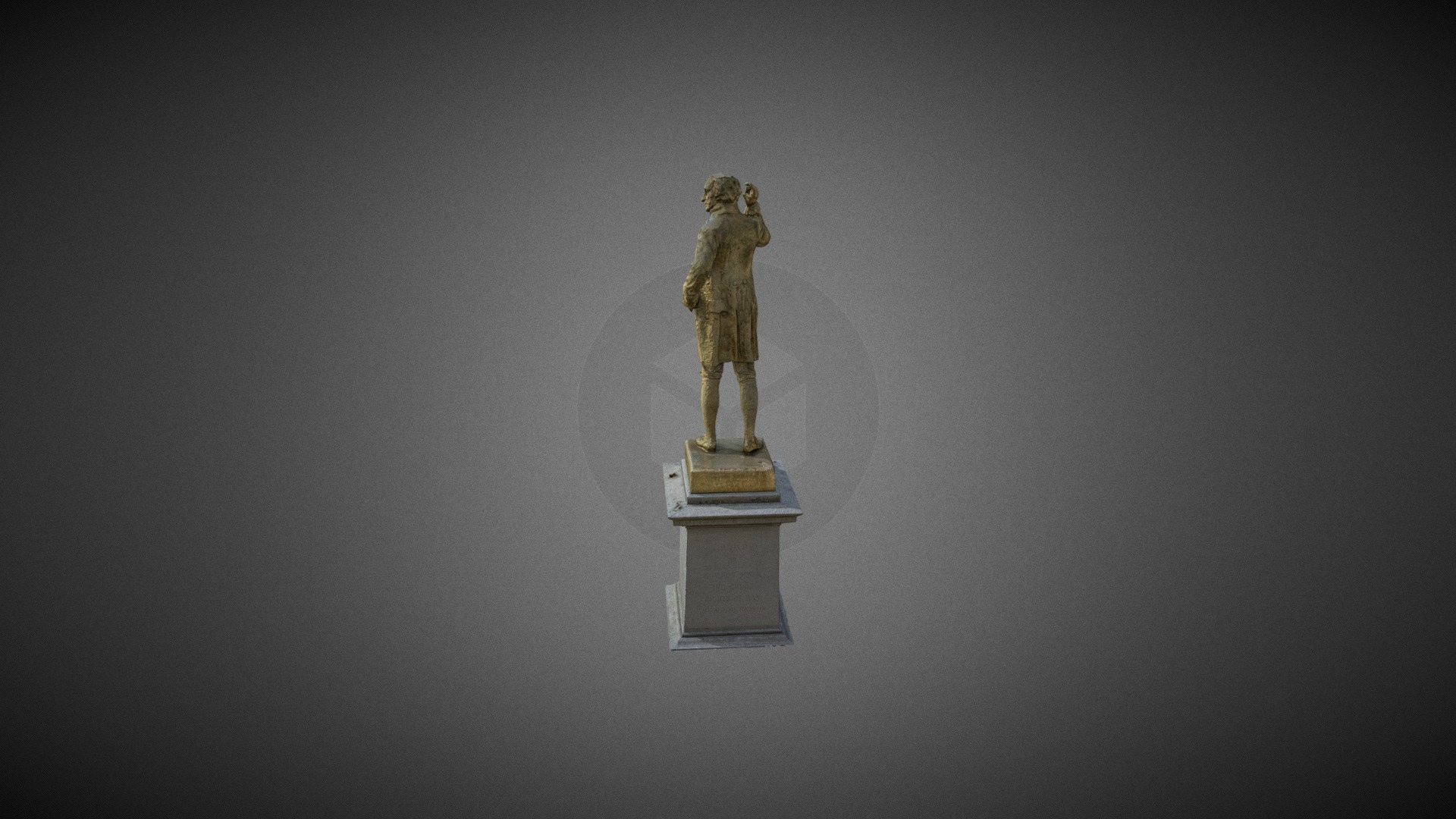 Thomas Taine statue by Solon Borglum 1934 3D Model