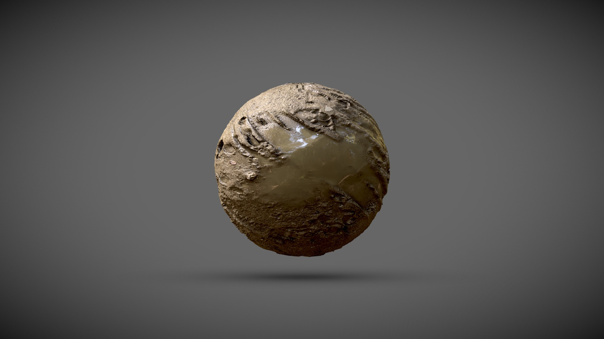 Tilable Mud puddle PBR shader 3D Model