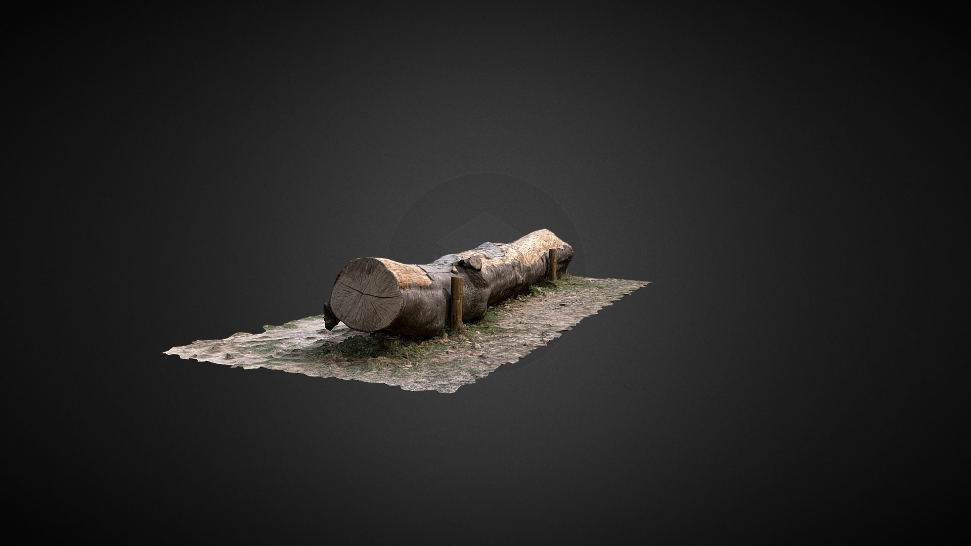 Tree trunk bench 3D Model
