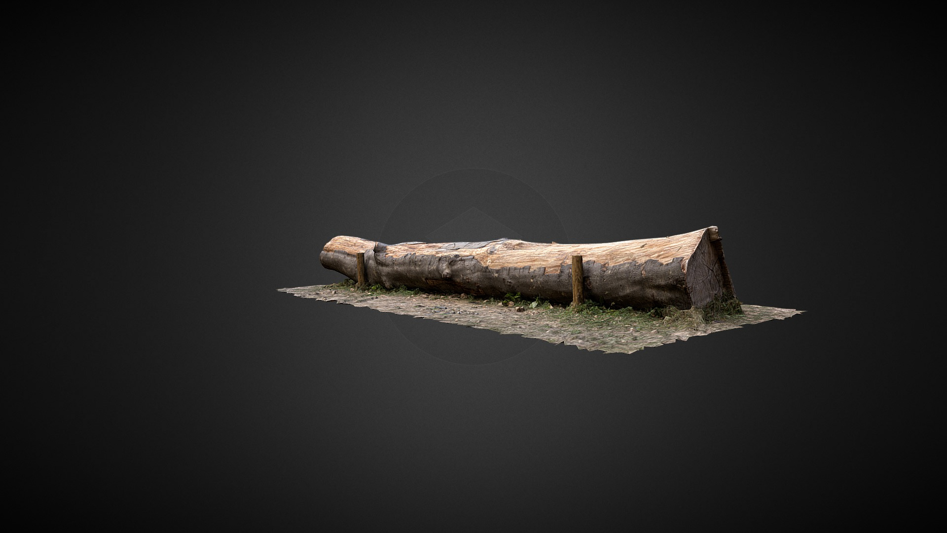 Tree trunk bench 3D Model