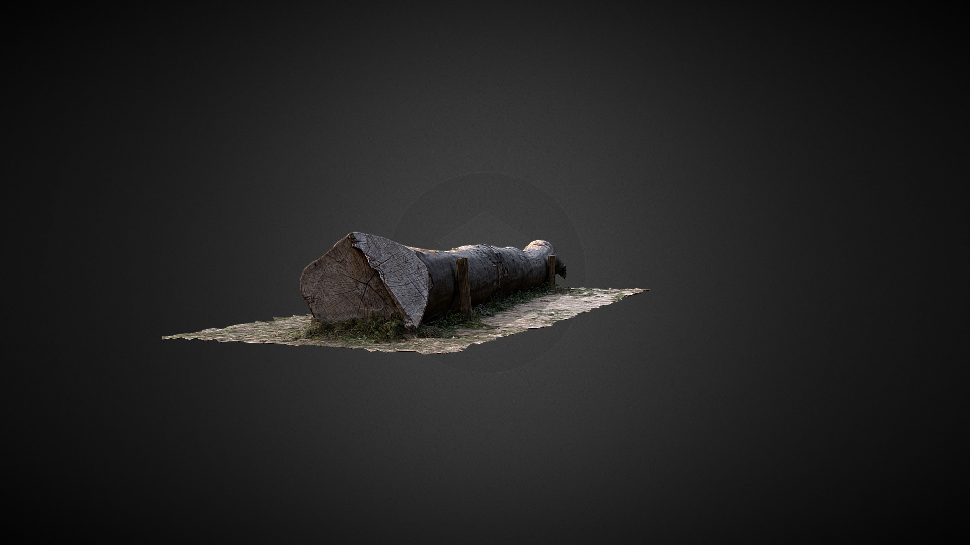 Tree trunk bench 3D Model