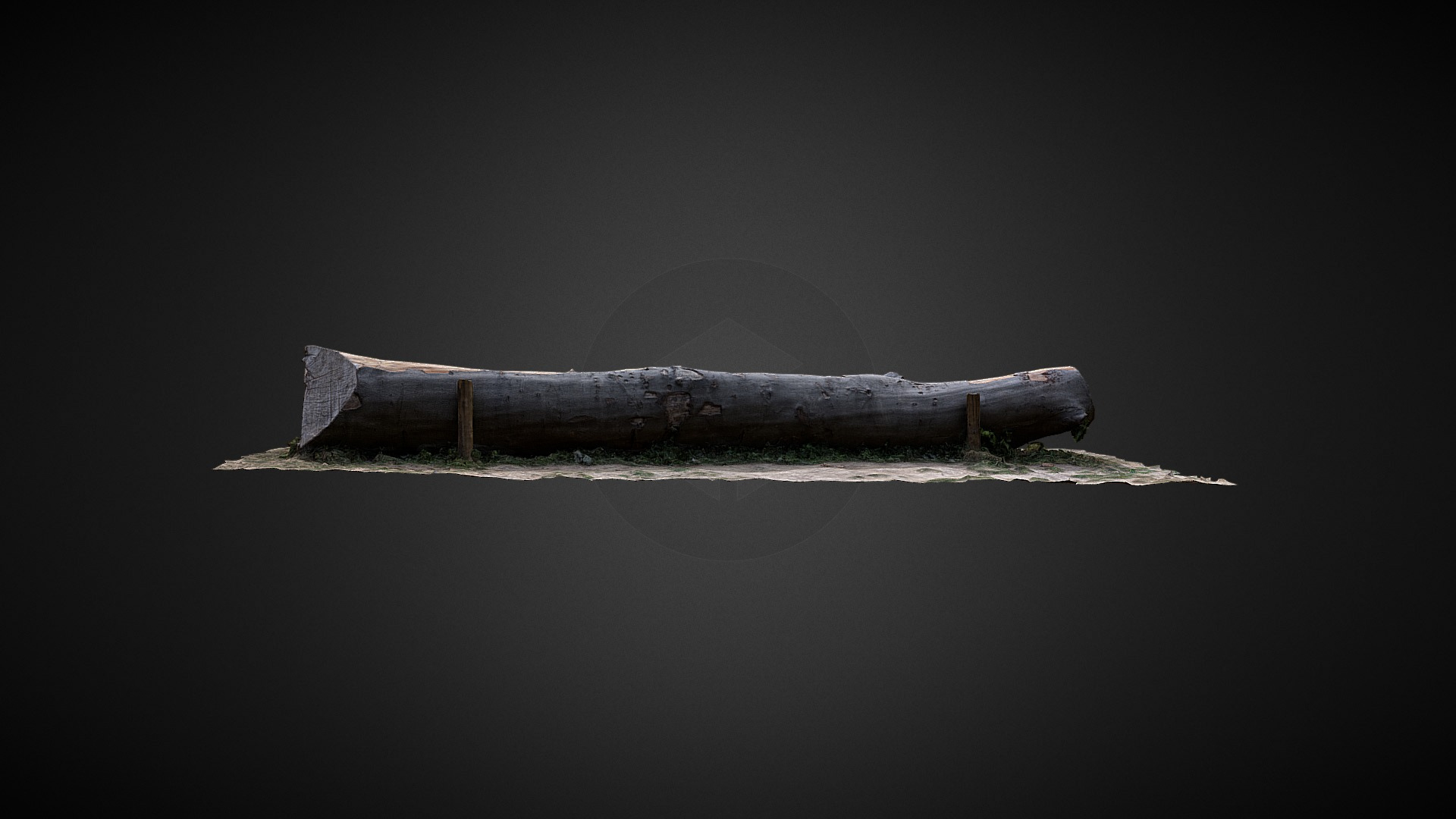 Tree trunk bench 3D Model