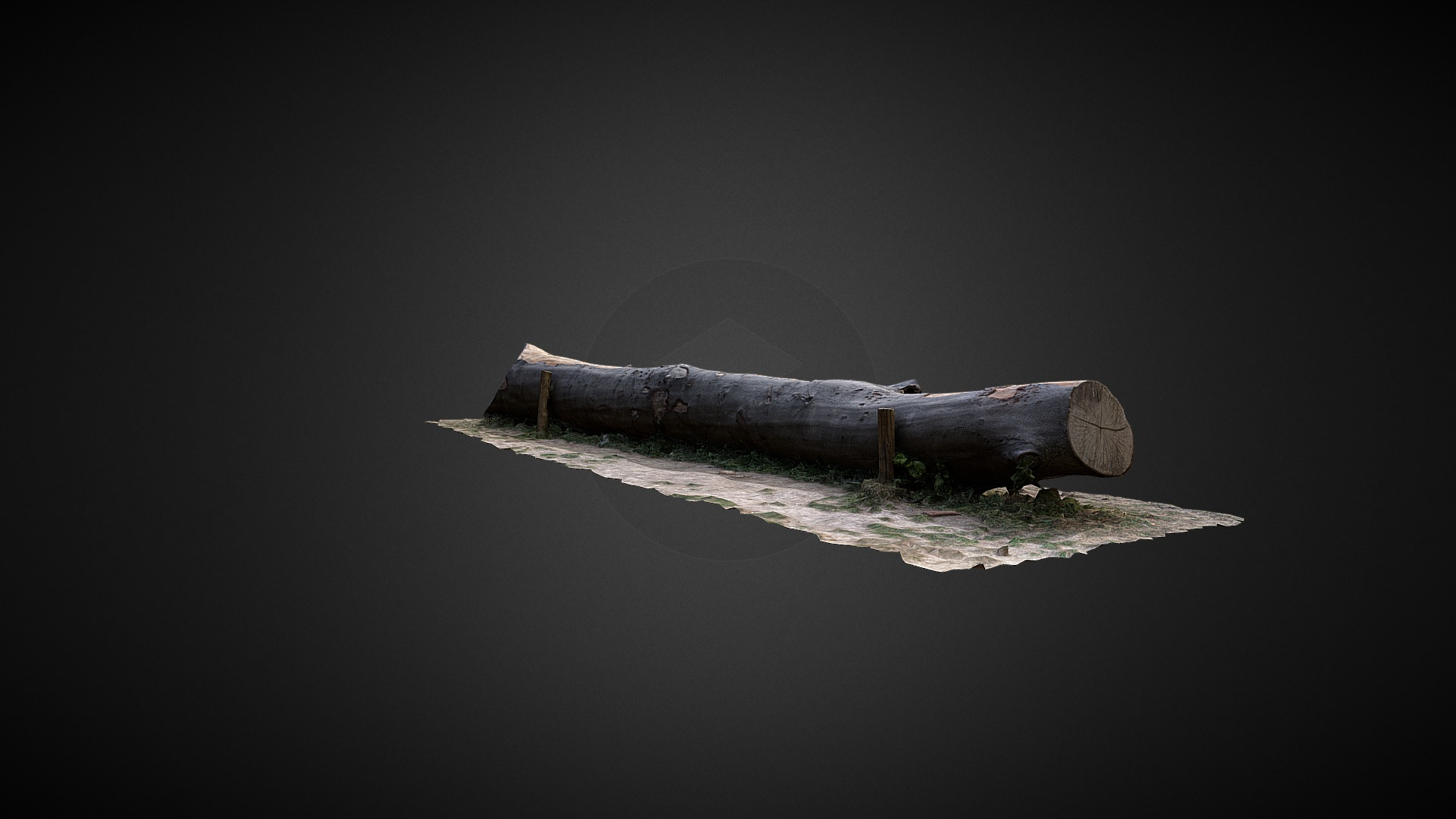 Tree trunk bench 3D Model