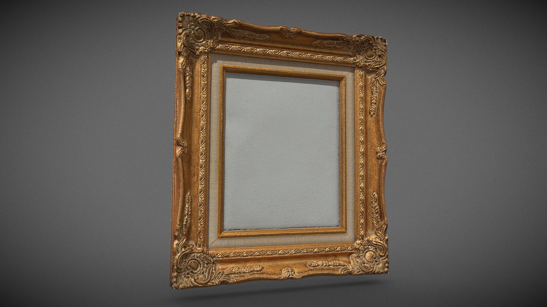 Vintage Golden Frame 3D Model