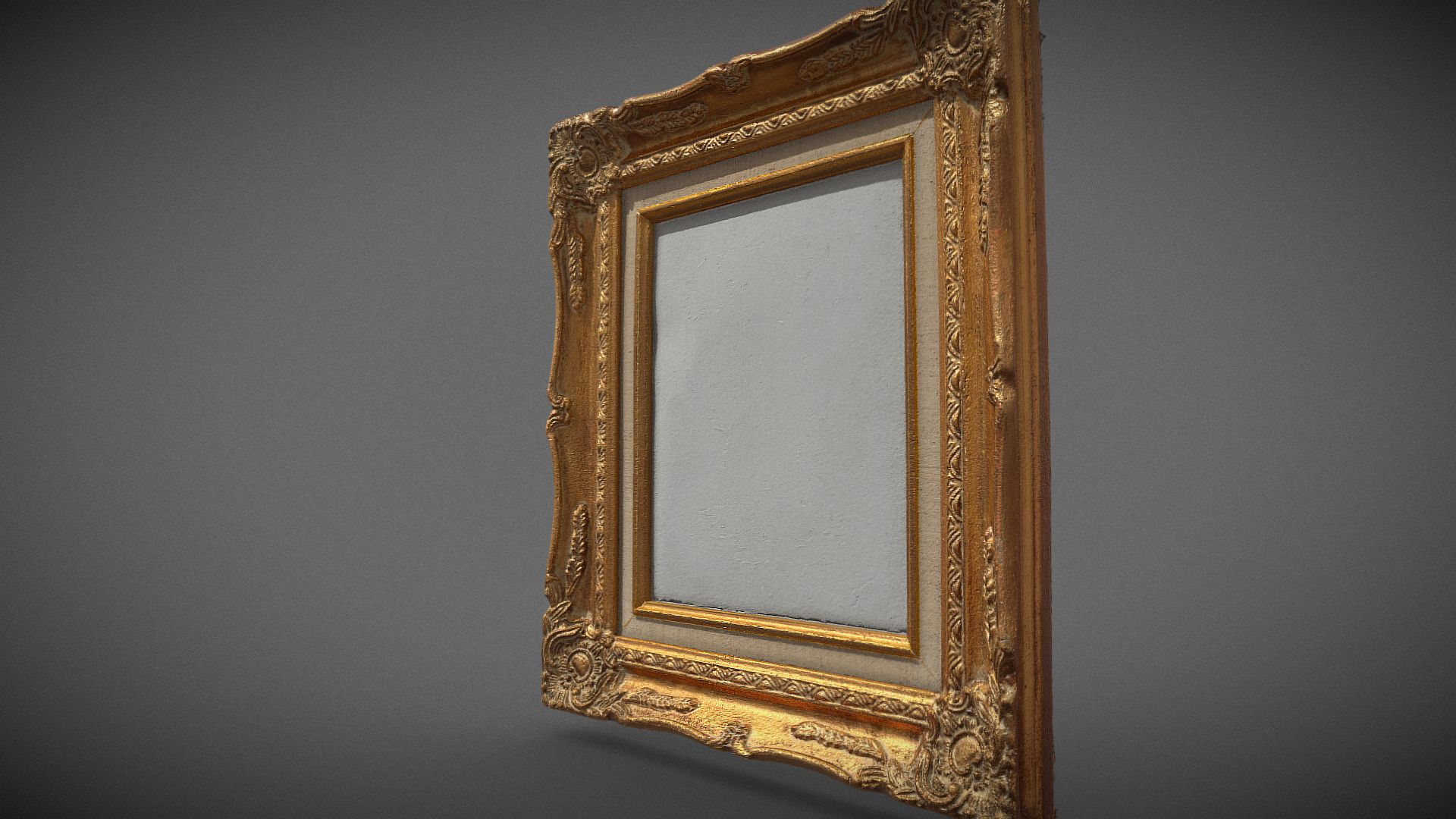 Vintage Golden Frame 3D Model