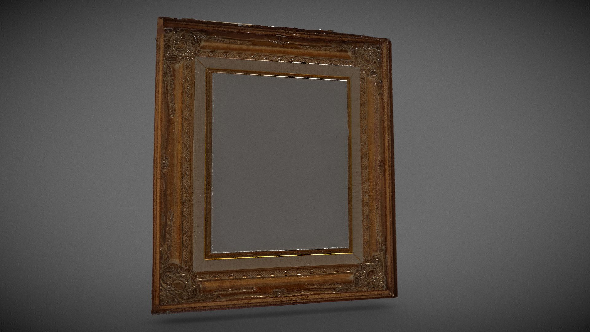 Vintage Golden Frame 3D Model