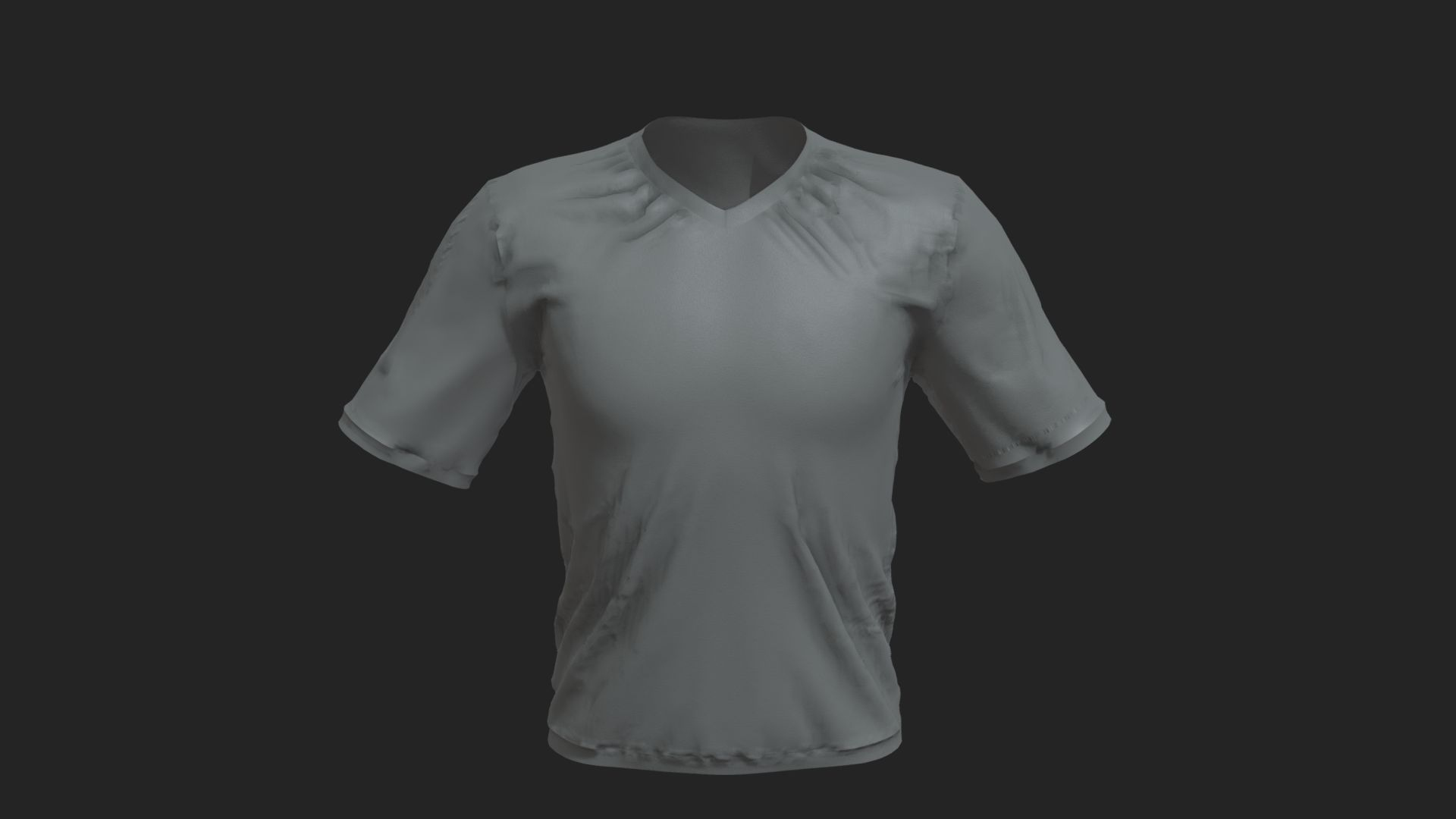 Vneck Shirt UNREAL 5 - METAHUMANS 3D Model