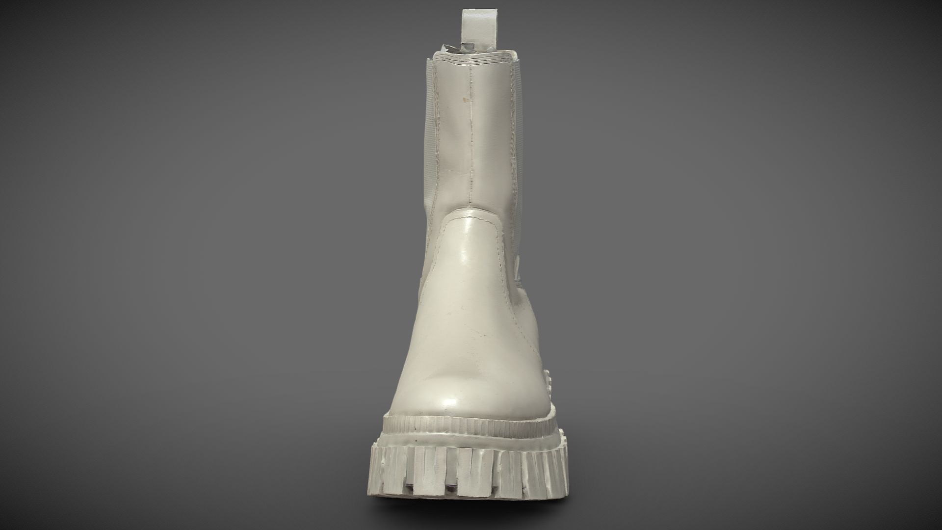 White Leather Boots 3D Model