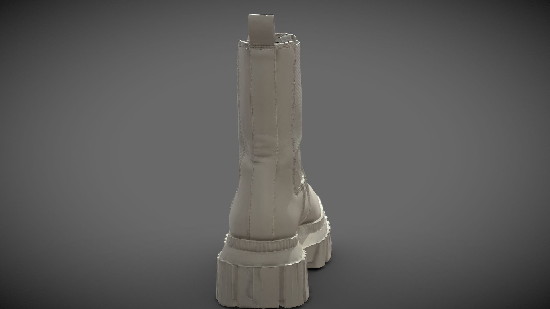 White Leather Boots 3D Model