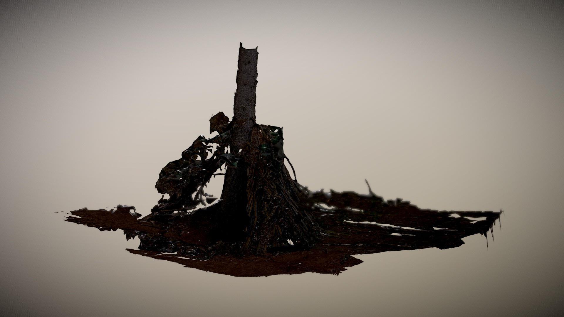 Wooden Sticks Caban 3D Model