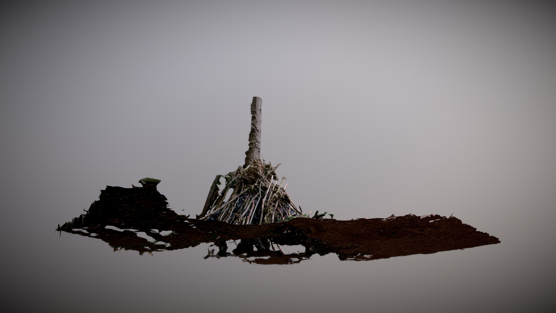 Wooden Sticks Caban 3D Model