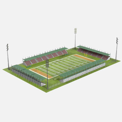 American Football Arena Detailed