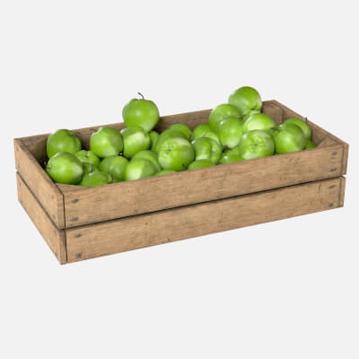 Apple Green Wooden Crate