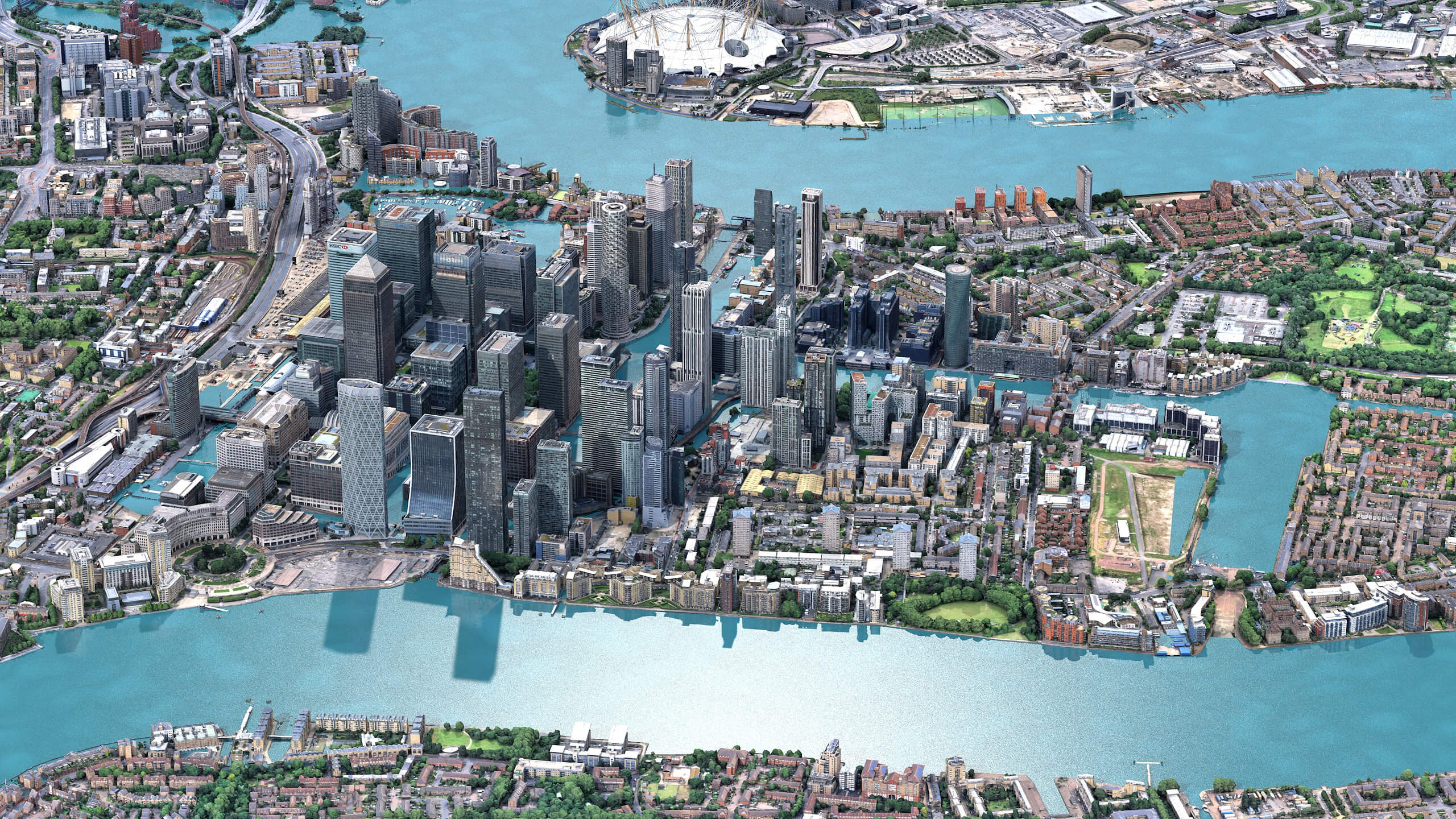 Canary Wharf London 3D Scan City Low-Poly 3D Model 3D Model