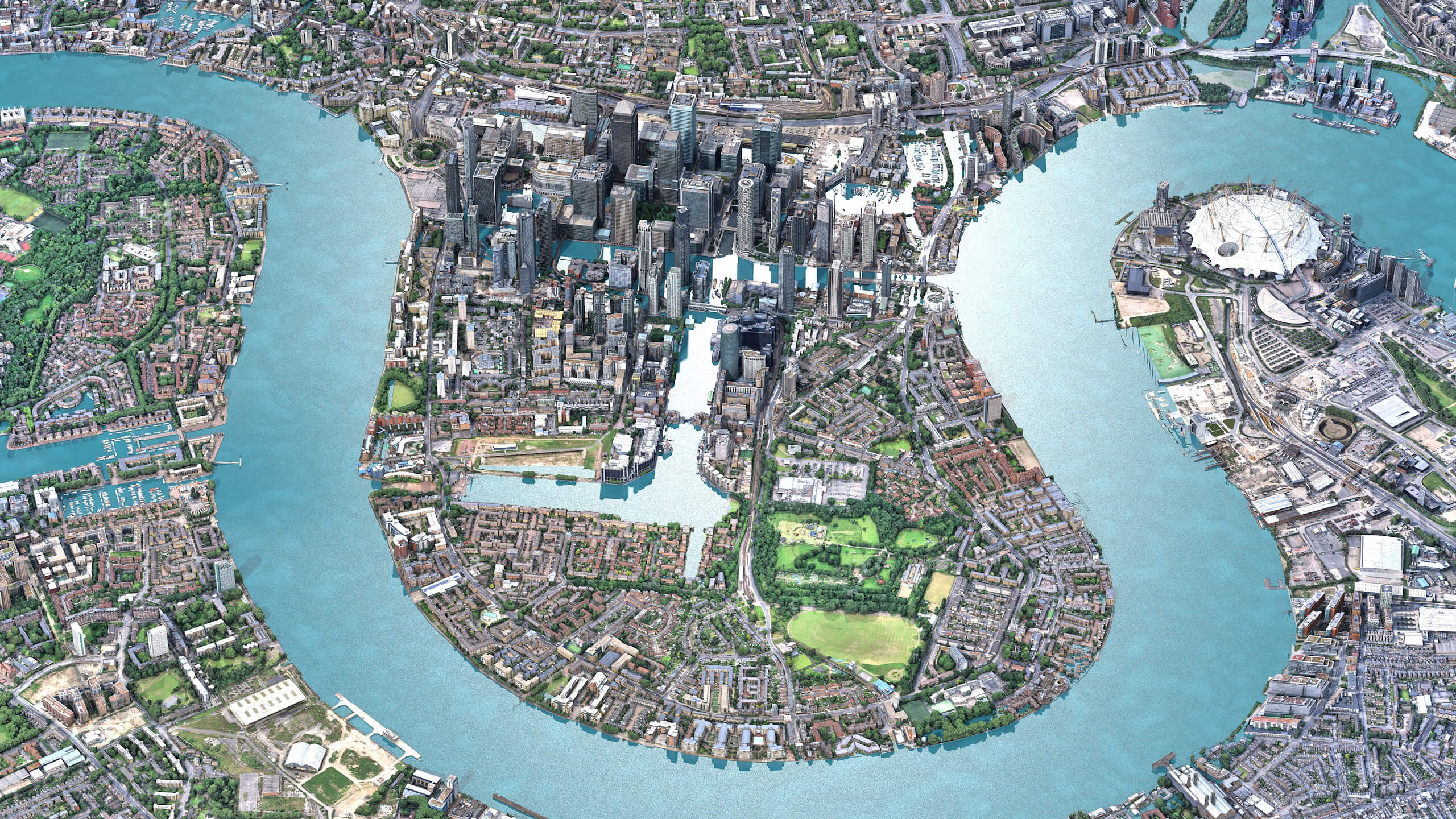 Canary Wharf London 3D Scan City Low-Poly 3D Model 3D Model