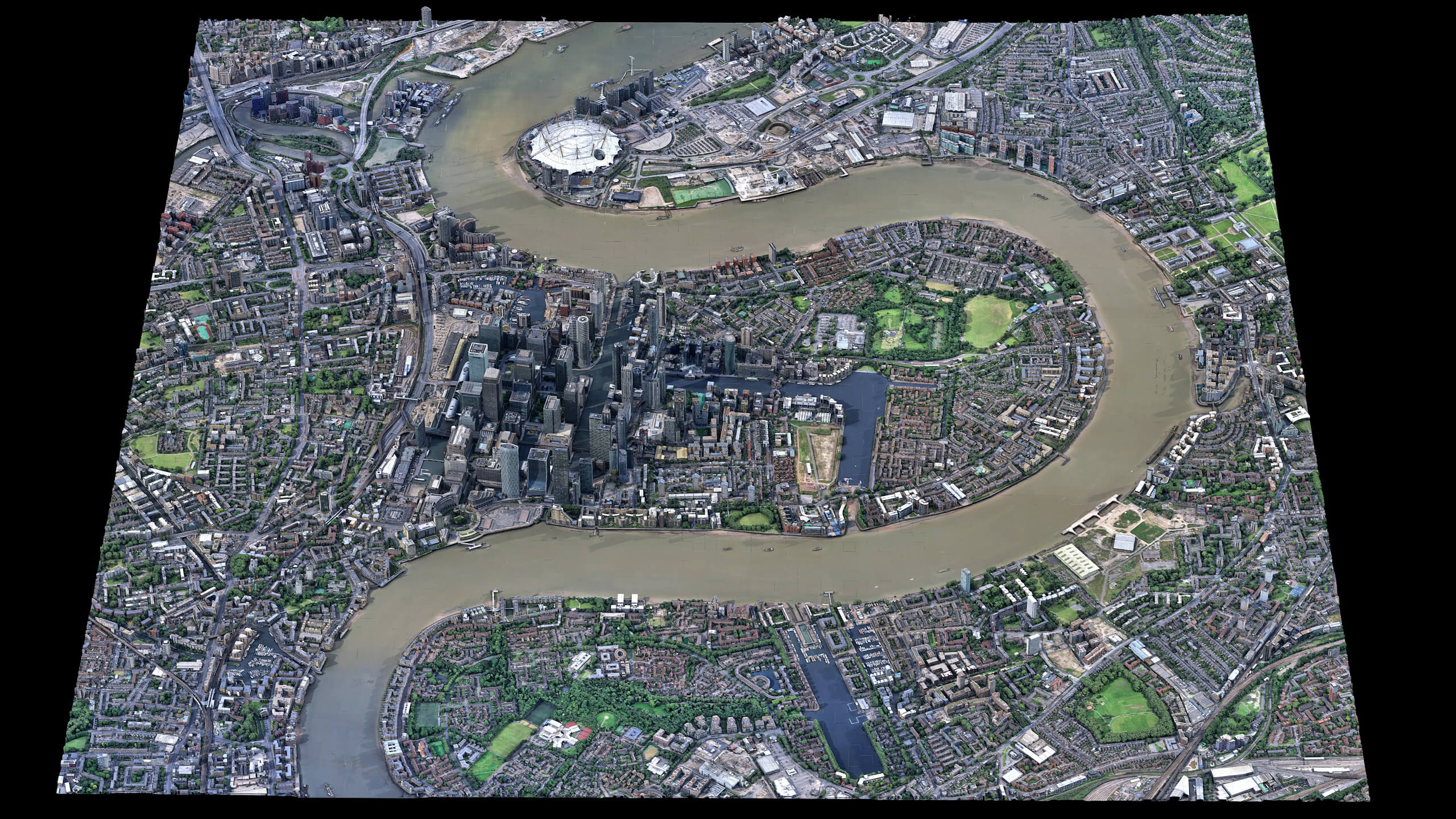 Canary Wharf London 3D Scan City Low-Poly 3D Model 3D Model