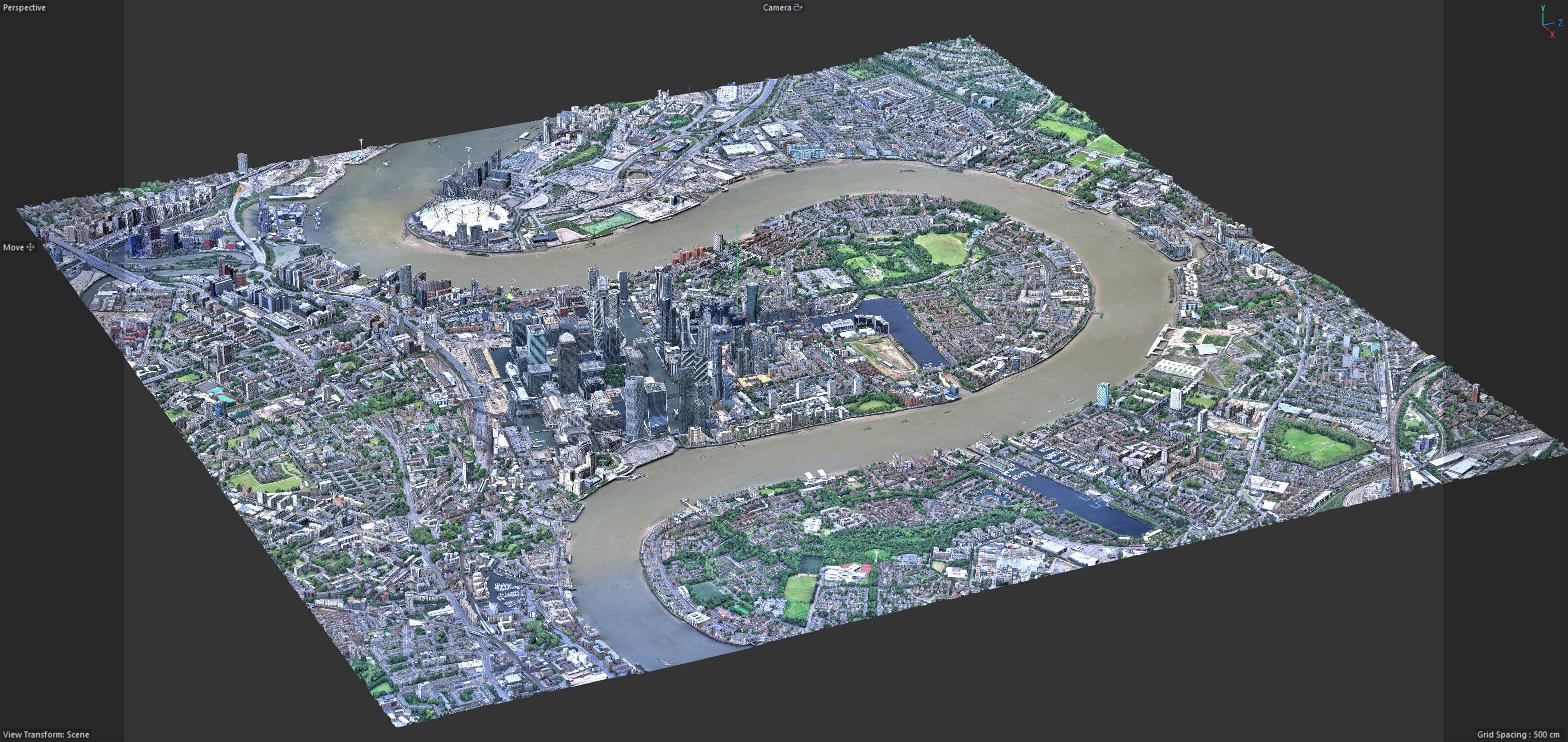 Canary Wharf London 3D Scan City Low-Poly 3D Model 3D Model