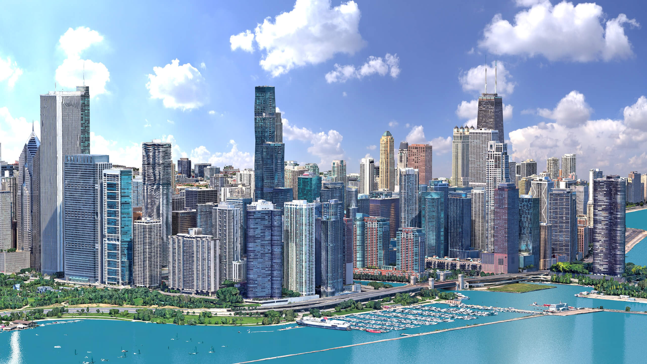 Chicago 3D Scan City USA 3D Model 3D Model