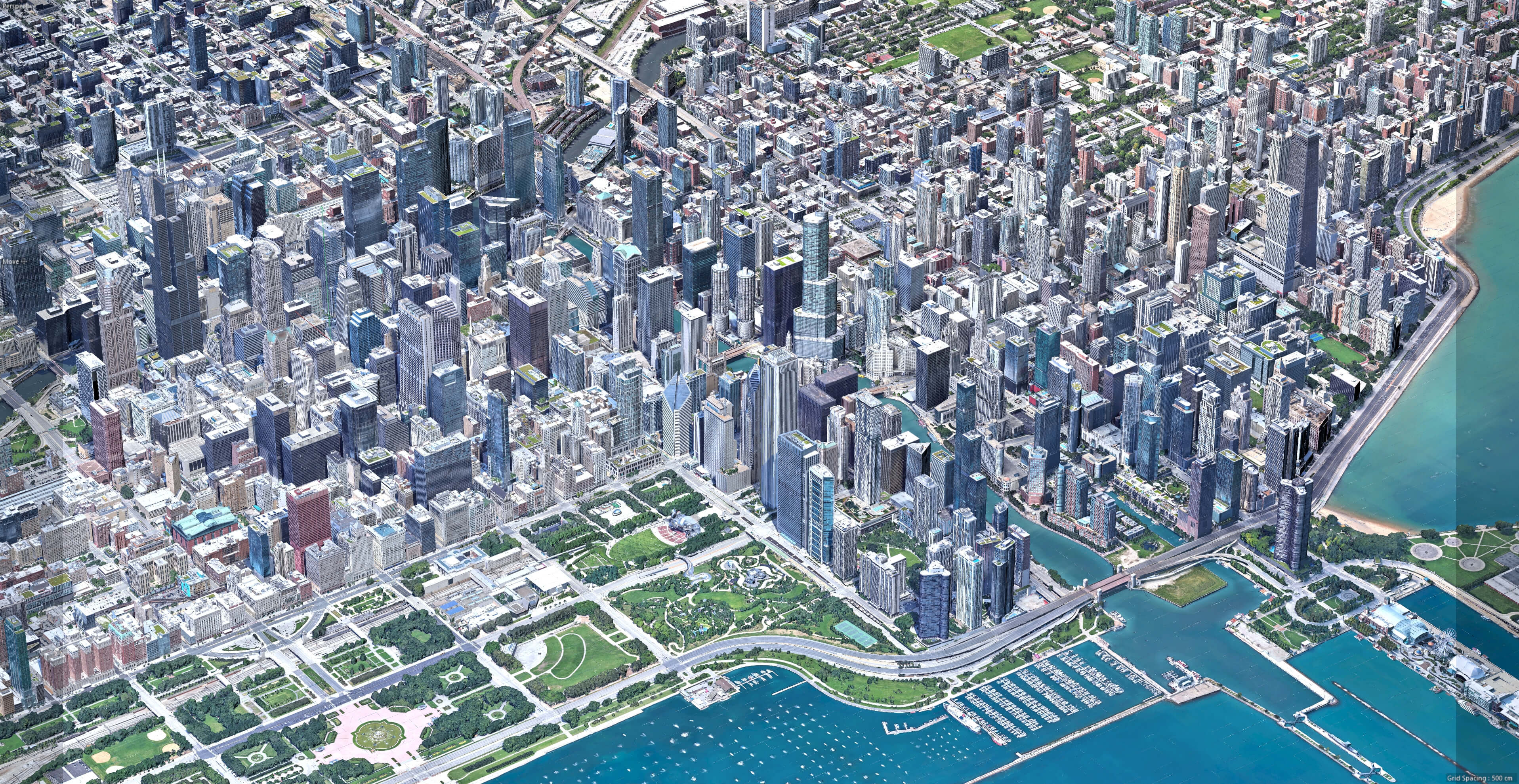 Chicago 3D Scan City USA 3D Model 3D Model
