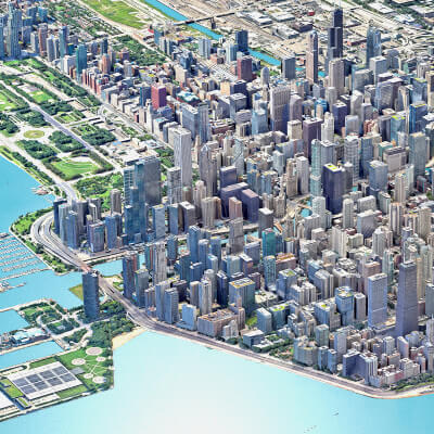 Chicago 3D Scan City USA 3D Model