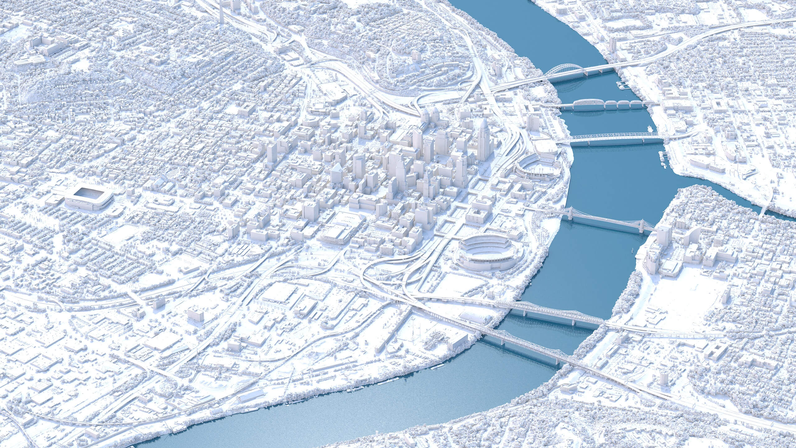 Cincinnati 3D Scan City USA 3D Model 3D Model
