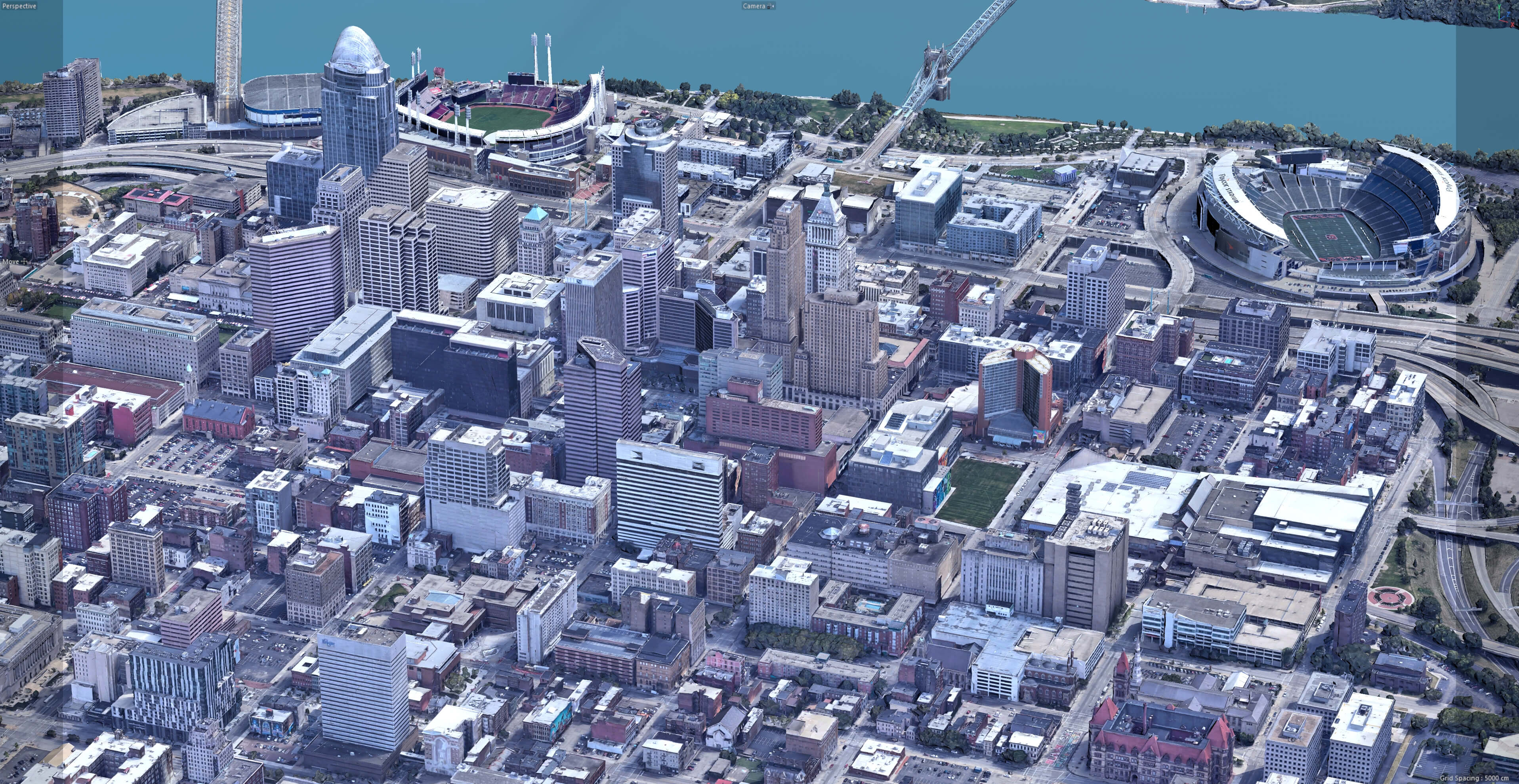 Cincinnati 3D Scan City USA 3D Model 3D Model
