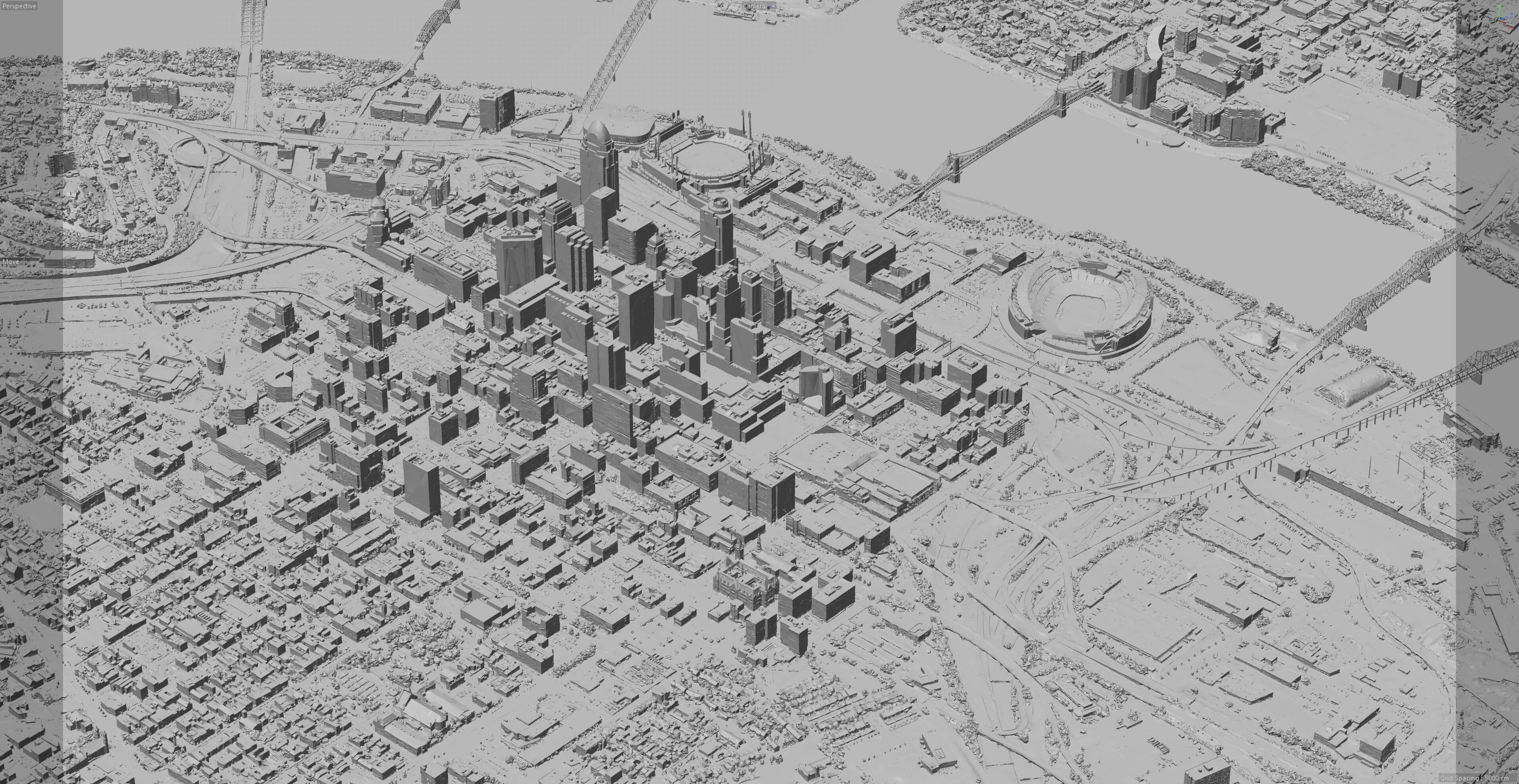 Cincinnati 3D Scan City USA 3D Model 3D Model